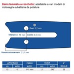 BARRA POTATORE - MOTOSEGA 15cm 6" 1/4" mini - 38 M - MAYA c/ rocchetto
