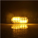 LUCE STROBOSCOPICA LAMPEGGIANTE LED LATERALE ARANCIO 12 - 24 V - 12 LED
