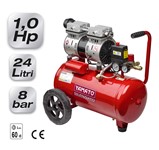 COMPRESSORE OIL LESS 24lt 1HP SILENZIATO - YAMATO