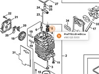 Piattello molla testata FS STIHL Piattello molla testata FS STIHL