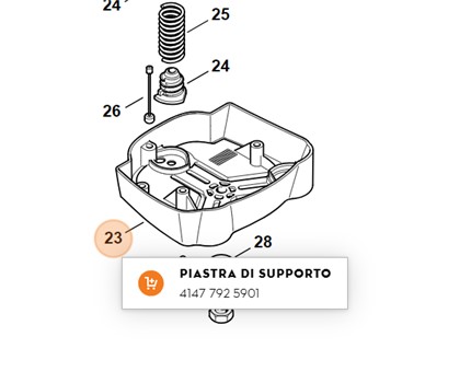 Piastra di supporto FR460 tutti STIHL