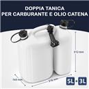 TANICA CARBURANTE DOPPIA 5,5/3 lt BIANCA - HD-PE - HUENERSDORFF